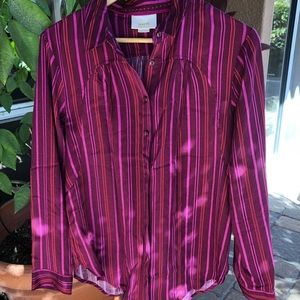 Anthropologie multicolored striped button down!